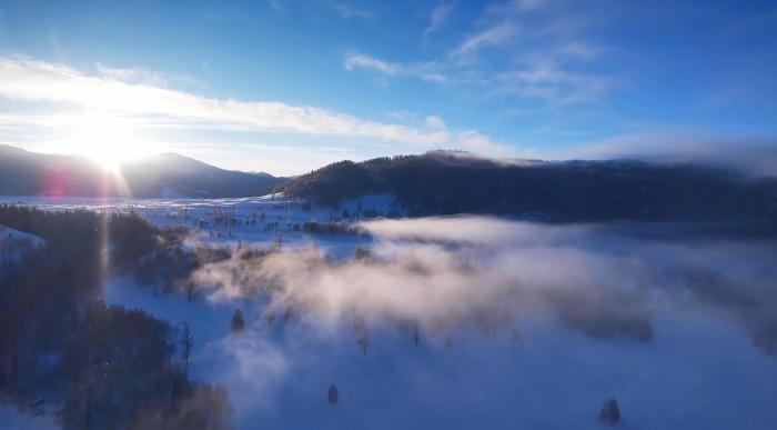 新疆布爾津禾木“上映”絕美冬景